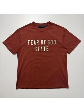 essentials fear of god state tshirt mens large